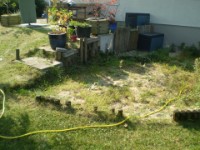 Reste des Kinderspielplatzes